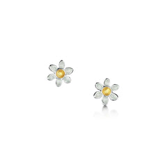 Daisies at Dawn Extra Petite Enamel Stud Earrings by Sheila Fleet Jewellery