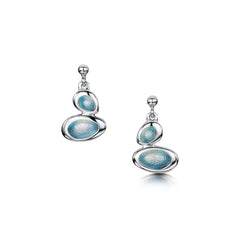Shoreline Pebble Double Drop Earrings by Sheila Fleet Jewellery