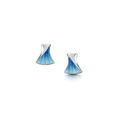 Symphony Enamel Stud Earrings in Sterling Silver by Sheila Fleet Jewellery