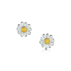 Daisies at Dawn Enamel Stud Earrings by Sheila Fleet Jewellery