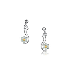 Daisies at Dawn Petite Enamel Drop Earrings by Sheila Fleet Jewellery
