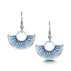 Runic 'Orkney Isles' Drop Earrings in Skaill Enamel by Sheila Fleet Jewellery