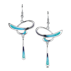 Scapa Flow Enamel Drop Earrings in Sterling Silver