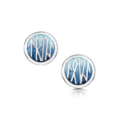 Runic Stud Earrings in Skaill Enamel by Sheila Fleet Jewellery