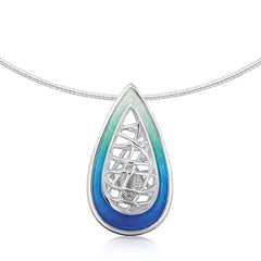 Tidal Treasures Necklace in Ocean Hue Enamel & Ocean Hue Enamel by Sheila Fleet Jewellery (EN205-OCHUE)