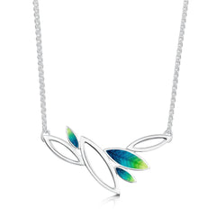 Seasons Silver Necklace in Spring Enamel by Sheila Fleet Jewellery