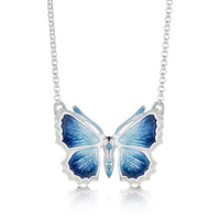 Holly Blue Butterfly Enamel Necklace by Sheila Fleet Jewellery