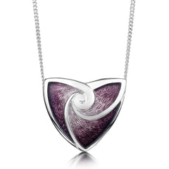 Turning Tides Pendant Necklace in Amethyst Enamel by Sheila Fleet Jewellery