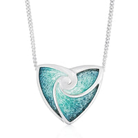 Turning Tides Pendant Necklace in Storm Enamel by Sheila Fleet Jewellery