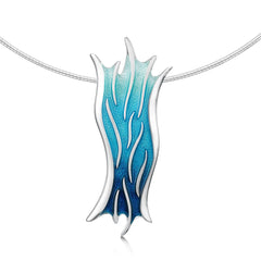 Sea Motion Occasion Necklace in Tempest Enamel by Sheila Fleet Jewellery