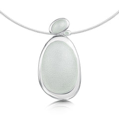 Shoreline Pebble Occasion Necklace in Crystal Enamel by Sheila Fleet Jewellery