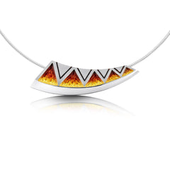 Skara Shard Enamel Necklace in Sterling Silver by Sheila Fleet Jewellery