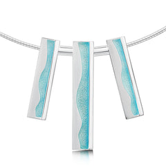 Island Panorama Statement Necklace in Shallows Enamel