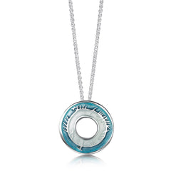 Skyran Small Pendant Necklace in Storm Enamel by Sheila Fleet Jewellery