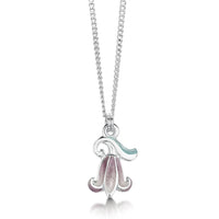 Bluebell Small Pendant Necklace in Pinkbell Enamel by Sheila Fleet Jewellery