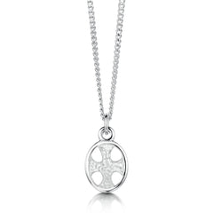 Cross of the Kirk Small Pendant in Crystal Enamel by Sheila Fleet Jewellery