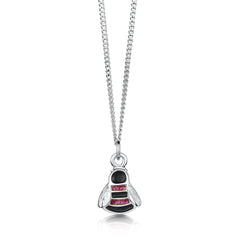 Bumblebee Small Hot Pink Pendant in Sterling Silver by Sheila Fleet Jewellery