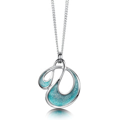 Storm Small Enamel Pendant Necklace in Sterling Silver by Sheila Fleet Jewellery