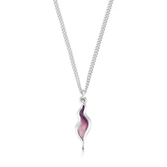 River Ripples Small Pendant Necklace in Amethyst Enamel by Sheila Fleet Jewellery