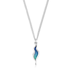 River Ripples Small Pendant Necklace in Bow Waves Enamel by Sheila Fleet Jewellery