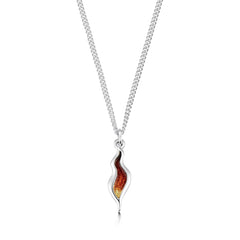 River Ripples Small Pendant Necklace in Fire Enamel by Sheila Fleet Jewellery