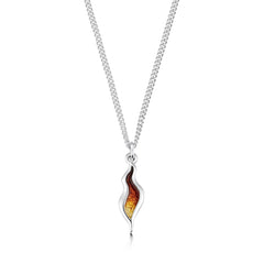 River Ripples Small Pendant Necklace in Flame Enamel by Sheila Fleet Jewellery
