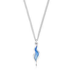 River Ripples Small Pendant Necklace in Glacier Enamel by Sheila Fleet Jewellery