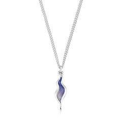 River Ripples Small Pendant Necklace in Lilac Haze Enamel by Sheila Fleet Jewellery