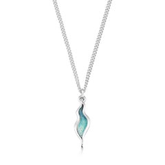 River Ripples Small Pendant Necklace in Storm Enamel by Sheila Fleet Jewellery