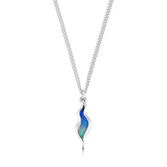 River Ripples Small Pendant Necklace in Summer Splash Enamel by Sheila Fleet Jewellery