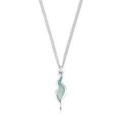 River Ripples Small Pendant Necklace in Surf Enamel by Sheila Fleet Jewellery