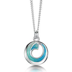 Atlantic Breaker Petite Pendant in Shallows Enamel by Sheila Fleet Jewellery