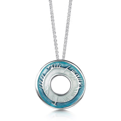 Skyran Pendant Necklace in Storm Enamel by Sheila Fleet Jewellery