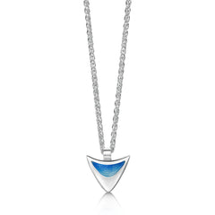 Wing Small Pendant in Sky Enamel by Sheila Fleet Jewellery