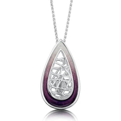 Tidal Treasures Pendant Necklace in Amethyst Enamel & Amethyst Enamel by Sheila Fleet Jewellery (EP205-AMY)