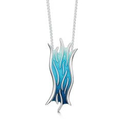 Sea Motion Pendant Necklace in Tempest Enamel by Sheila Fleet Jewellery