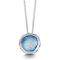 Lunar Sterling Silver Enamel Pendant Necklace by Sheila Fleet Jewellery
