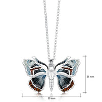 Red Admiral Butterfly Enamel Pendant by Sheila Fleet Jewellery