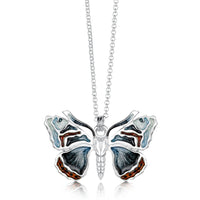 Red Admiral Butterfly Enamel Pendant by Sheila Fleet Jewellery