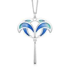 Summer Splash Enamel Pendant Necklace in Sterling Silver by Sheila Fleet Jewellery