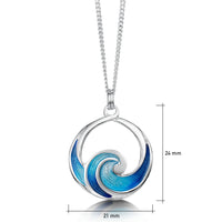 Pentland Enamel Pendant Necklace in Sterling Silver