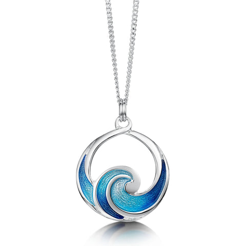 Pentland Enamel Pendant Necklace in Sterling Silver