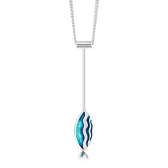 Sands of Time Long Pendant in Sterling Silver by Sheila Fleet Jewellery