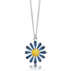 Coloured Daisies Small Pendant in Skaill Enamel by Sheila Fleet Jewellery