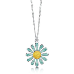 Coloured Daisies Small Pendant in Surf Enamel by Sheila Fleet Jewellery