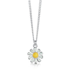 Daisies at Dawn Petite Enamel Pendant in Sterling Silver by Sheila Fleet Jewellery