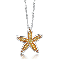Starfish Dress Pendant Necklace in Sterling Silver by Sheila Fleet Jewellery