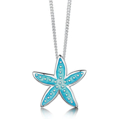 Starfish Dress Pendant Necklace in Shallows Enamel by Sheila Fleet Jewellery