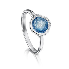 Lunar Petite Enamel Ring in Sterling Silver by Sheila Fleet Jewellery