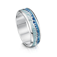 Skyran Enamelled Ring in Sterling Silver by Sheila Fleet Jewellery